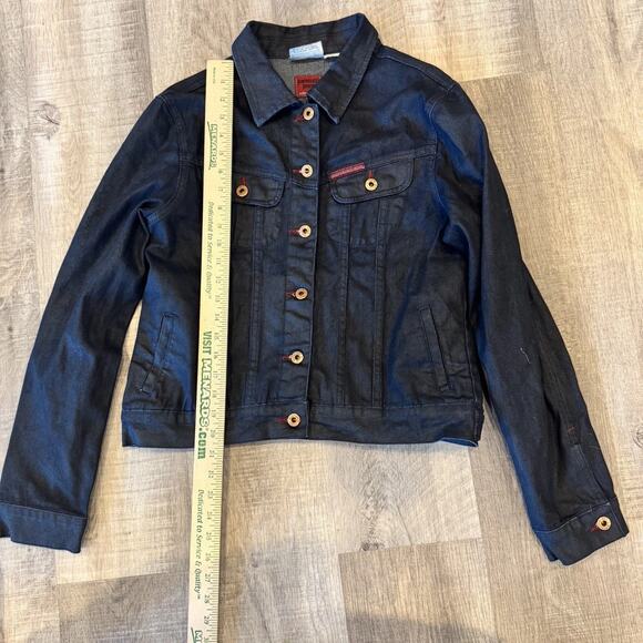 Y2K Vintage Parasuco Jeans Denim Jacket Made in Italy Size L Rare Style 8701MDP - Picture 9 of 9